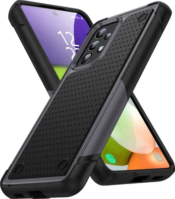 Produktbild von Für Samsung Galaxy A52S A52 5G/4G Hülle Militärqualität Stoßfest Hybrid 2 in 1 Hart PC Weich TPU Handyhülle Grau Schwarz