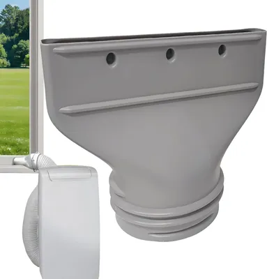 Produktbild von Abluftschlauchadapter - 130/150mm - Universal - Fensteradapter - für Abluftrohre, Dunstabzugshauben, PVC-Klimaanlagen, Schlauchverlängerung