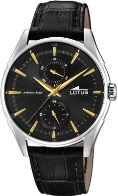 Produktbild von Lotus Herren Uhr Armbanduhr 18523/4 Lederarmband schwarz
