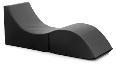 Immagine prodotto di Letto pieghevole Andreina, pouf trasformabile in letto singolo, 100% Italia, pouf, trasformabile in chaise longue in ecopelle, Cm 130x50h50, nero