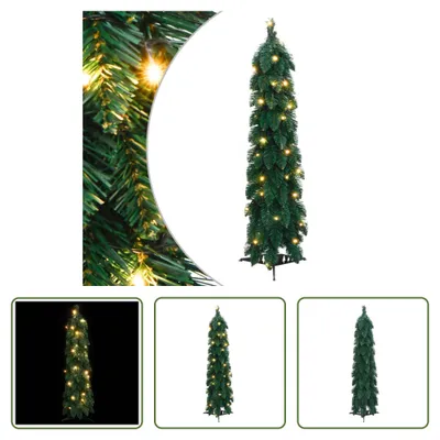 Produktbild von The Living Store Künstlicher Weihnachtsbaum mit Beleuchtung 45 LEDs 90 cm