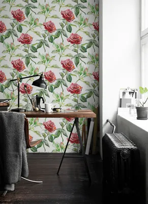Produktbild von Coloray Fototapete 312x219 cm Vlies-Fototapete - Rosen floral romantisch.