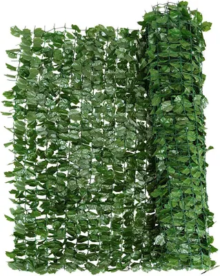 Produktbild von GOPLUS Sichtschutz, Gartenzaun aus Efeublättern, Künstliche Hecke, Blätter aus PE, für Balkon Terrasse Zaun (150 x 240cm)