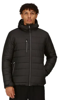Produktbild von Regatta - "Navigate" Jacke mit Kapuze für Herren FK2761 (XL) (Schwarz/Mittelgrau)