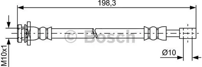 Produktbild von BOSCH 1 987 481 630 Bremsschlauch für SUZUKI SWIFT IV (FZ, NZ) für FIAT Sedici (FY)