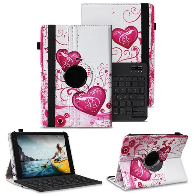 Produktbild von Schutzhülle Tastatur für XGODY M10 Tasche Bluetooth Tablet Hülle QWERTZ CaseFarben:Motiv 6