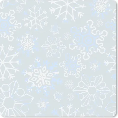 Produktbild von MuchoWow® Mauspad Mousepad Winter - Schneeflocke - Design 30x30 cm - Mousepads - Maus Mat - Pad - Mausunterlage - Gaming