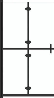 Produktbild von vidaXL Faltbare begehbare Duschwand Transparentes ESG Glas 110x190 cm