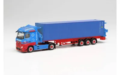 Produktbild von Herpa LKW MB Actros 18 Strsp. Cont-Seitenlader-SZ Frankenbach 313919