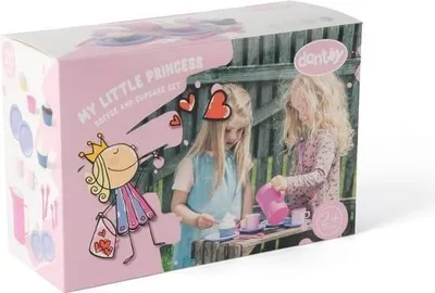 Produktbild von dantoy - 20 teiliges Kaffee und Cupcake Set - Mein kleiner Prinzessinnen-Kaffeekuchen in einer Box