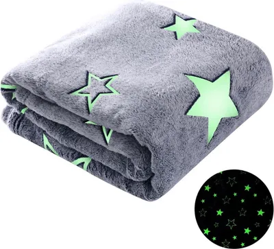 Produktbild von Winthome Kuscheldecke Kinder 130x170cm Glow In The DarkхраненнялощинаamiliarOrteKidsStarry