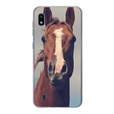 Produktbild von MuchoWow® Handyhülle Schutzhülle Hülle für Samsung Galaxy A10 Pferd - Luft - Blau Silikon Softcase Handy Hülle - Schutzhülle