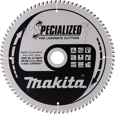 Produktbild von Makita B-33875 Specialized Kreissägeblatt 260 x 30 mm 84T Laminat