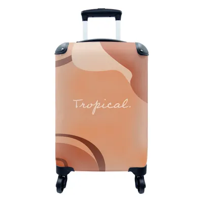 Produktbild von MuchoWow® Koffer Handgepäck Trolley Rollkoffer Kleine Reisekoffer mit 4 Rollen - Sommer - Zitat - Tropisch - Cabin Size < 55x40x23 cm & 55x40x20 cm - Fotokoffer - Kabinenkoffer - Boardgepäck - Reise-Box - Reisekoffer - Reisegepäck - Koffer mit Bild - Trolley für Kinder