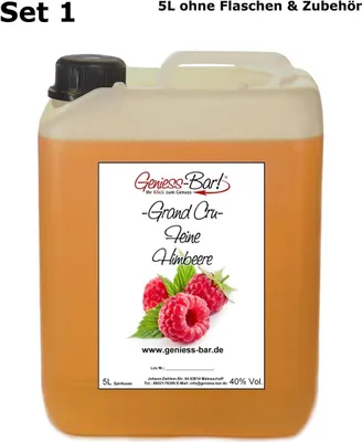 Produktbild von Grand Cru Feine Himbeere 5L intensiv fruchtig & sehr mild 40% Vol. Obstler Schnaps Edelspirituose Himbeerschnaps
