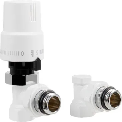 Productafbeelding van VANCOCO Thermostaatventiel + terugslagventielset 1/2 inch, afdichtringsaansluiting, radiatorventiel