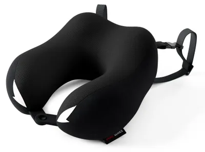Produktbild von Reisekissen für den Nacken, für das Flugzeug, Memory-Schaum, schwarz: TRAVEL PILLOW