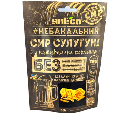 Produktbild von Sneco Suluguni Käsestäbchen gepufft & geräuchert 30g