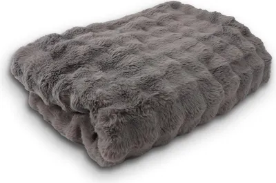 Produktbild von Fair De Luxe Kuscheldecke 100% Polyester | wärmende Wohndecke/Plaid vielseitig einsetzbar | Grau