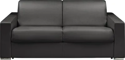 Produktbild von 3-Sitzer-Sofa mit Express-Klappmechanismus aus CALITO - Schwarz - Maße der Liegefläche: 140 cm - Matratze 14 cm