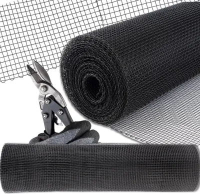 Zdjęcie produktu dla SIATKA TECHNICZNA TKANA karbowana CZARNA można ją spawać 5x5x1,0mm 1m2