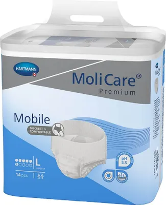 Produktbild von Hartmann MoliCare, Unisex, XL, Weiß, 130 - 170 cm, 14 Stück(e), Tasche