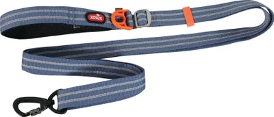 Image de Laisse pour chien BIVOUAK réglable 25mm/1,15-2m bleuZol