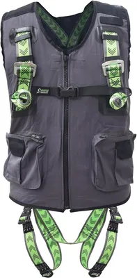 Produktbild von Kratos Safety Zweipunkt Auffanggurt mit Arbeitsweste, mehrere Taschen, PSA, EN361
