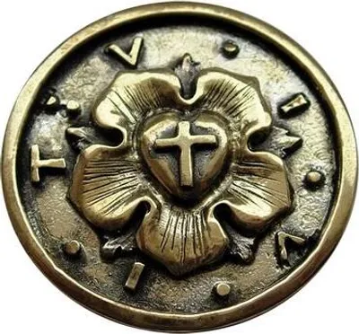 Produktbild von Bronze-Plakette 'Lutherrose'