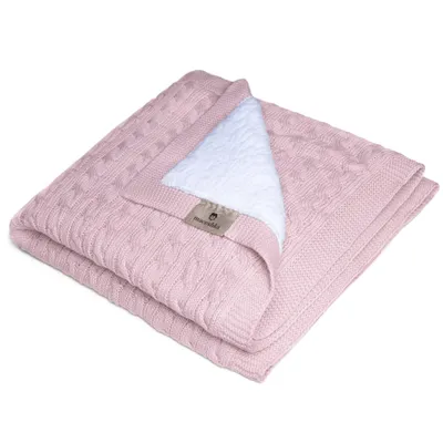 Obrázek produktu pro Zimní Pletená deka Maceshka copánek Pink