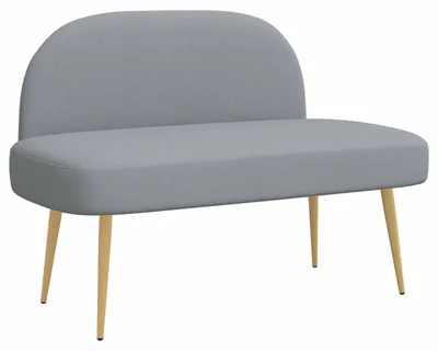 Image de Banc rembourré avec dossier Gris clair 110 x 60 x 76 cm