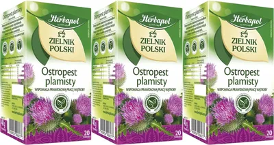 Produktbild von Herbapol Mariendistel Tee 3x 20 Teebeutel - Leber Kräutertee im Beutel natürlich