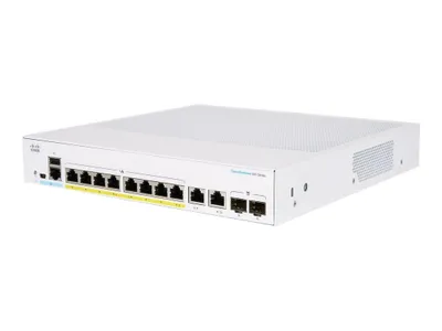 Immagine prodotto di Cisco CBS350-8FP-E-2G, Controllato, L2/L3, Gigabit Ethernet (10/100/1000), Installazione su rack