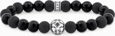 Produktbild von Thomas Sabo Herren Bead-Armband aus Sterlingsilber und Obsidian