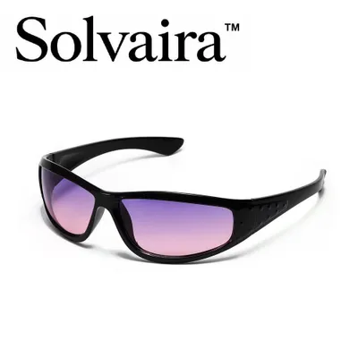 Produktbild von Solvaira™ Futuristische Sonnenbrille Schwarz, UV400 Schutz, stylische Sommerbrille für Damen & Herren
