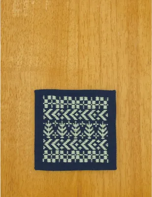 Produktbild von Olympus Kogin Stickpackung "Untersetzer Navy", Zählmuster, 10x10cm, Original aus Japan