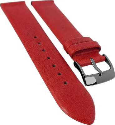 Produktbild von Barington Cordero Uhrenarmband rot weiches Lammnappaleder rembordiert, Stegbreite:20mm, Schließe:Schwarz