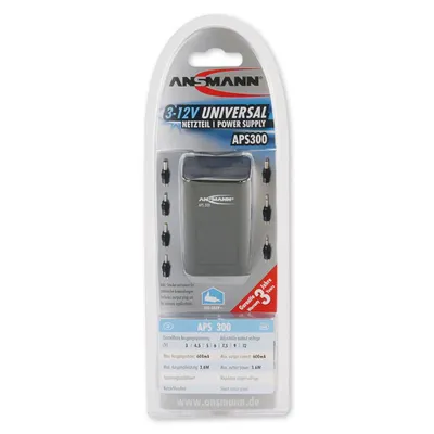 Obrázok produktu pre Ansmann APS 300, 3,6 W, 3V / 4.5V / 5V / 6V / 7.5V / 9V / 12V, Čierna, 250 mm, 100 mm, 45 mm