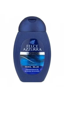 Zdjęcie produktu dla Felce Azzurra Cool Blue, Żel pod prysznic, 250 ml, Mężczyźni, Ciało i włosy, Bursztyn, Cytrus, 1 szt.