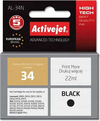 Produktbild von Tusz ActiveJet AL-34N do Lexmark czarny (black)