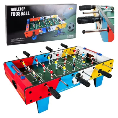 Immagine prodotto di Mini gioco di abilità da tavolo, calcio balilla con 2 palline, 69 cm
