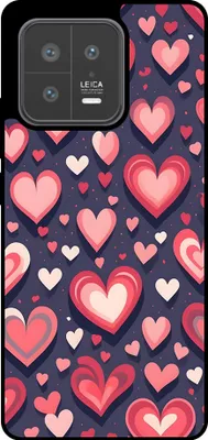 Produktbild von Smartphonica Telefon Fall geeignet für Xiaomi 13 mit Herzen Impressum - TPU Backcover Fall mit Herz-Design