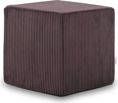Produktbild von Ecopuf, Sitzhocker, Fußhocker aus Cordstoff, Quadratischer Hocker, 40x40cm