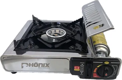 Produktbild von Phönix PC-20 Edelstahl Gaskocher Campingkocher 2,3 KW Picknickkocher mit Tasche-ohne Gaskartuschen