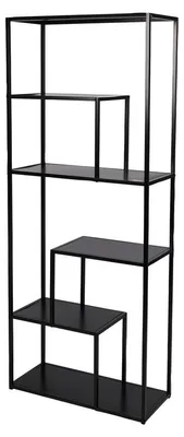 Image de Bibliothèque à 6 étagères"Madison" - Noir- L 70 x l 30 x H 170 cm