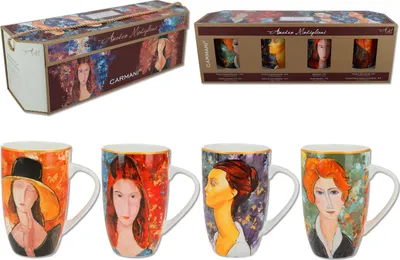 Imagen del producto de Conjunto de 4 tazas - A. Modigliani (CARMANI)