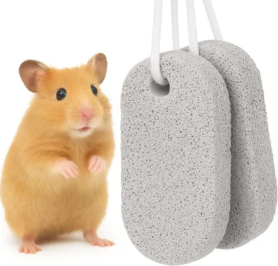 Produktbild von Kauwspeelzeug Mineralienstein, 2 Stück, für Hamster, Kaninchen, Chinchillas