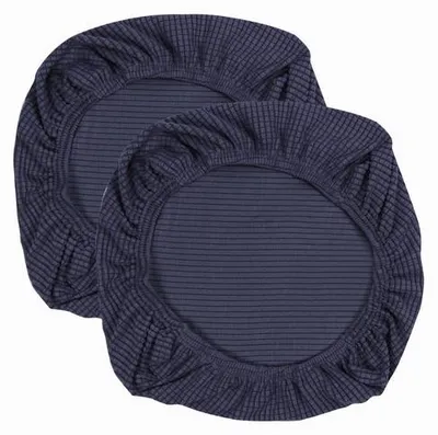 Imagen del producto de Fundas elásticas para sillas Ibbenzoa®, fabricadas con 95% poliéster y 5% Elasthano, aptas para cojines de asiento de 38 a 48 cm, lavables a máquina y fáciles de colocar