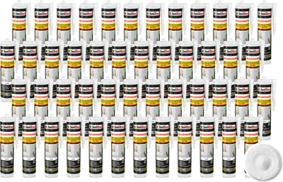 Produktbild von Isolbau Fassaden-Acryl - 48 x 300 ml Acryl-Dichtstoff mit Körnung zum Füllen von Rissen & Fugen im Innen- & Außenbereich - Weiß