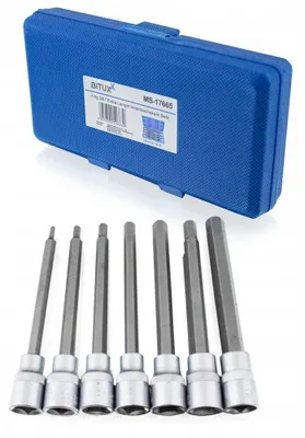 Produktbild von Bituxx MS17665 7-teiliges Innensechskant-Steckschlüsselsatz 3/8" Lang